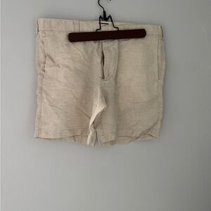 J. Crew Men's Cream Flat Front Shorts